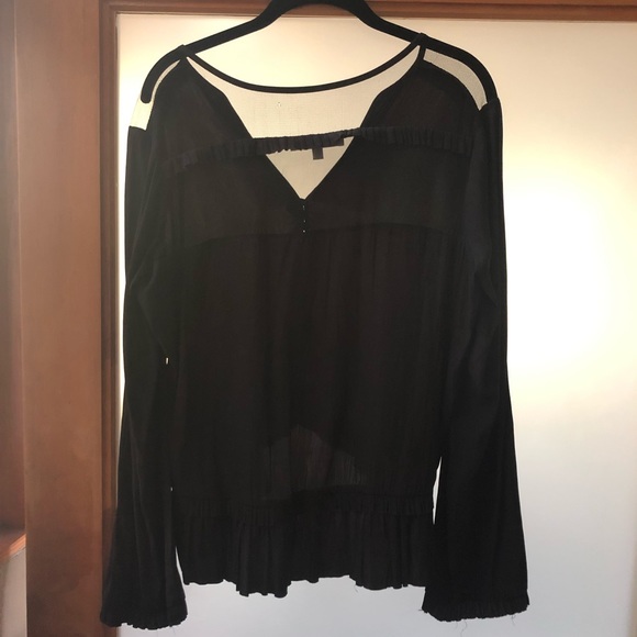 Elizabeth and James Button Down ruffle blouse - Picture 2 of 3